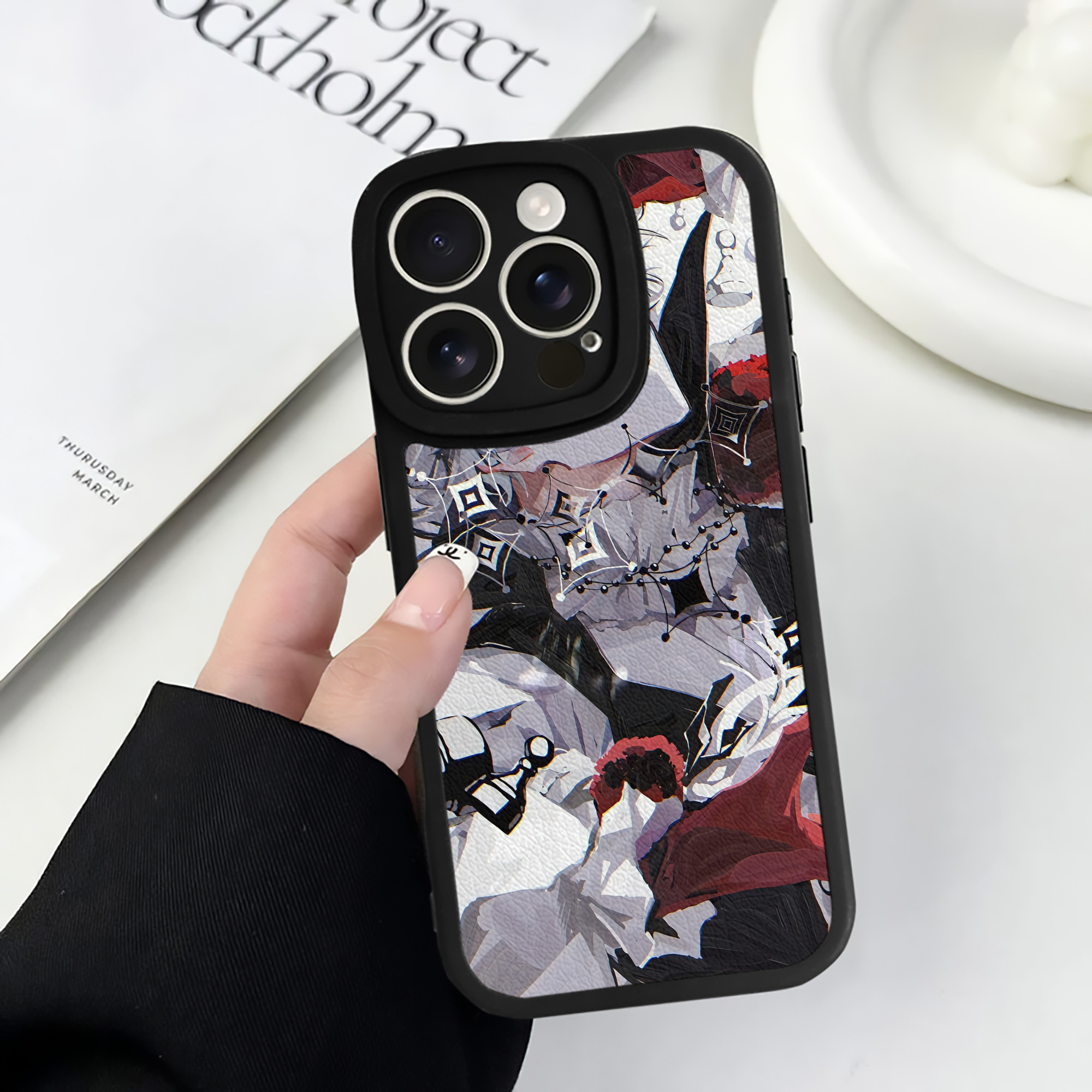 （画像用） 文豪ストレイドッグス Bungo Stray Dogs 【iPhone 16シリーズ対応】シリコンスマホケース（レザー調） 材質：シリコン